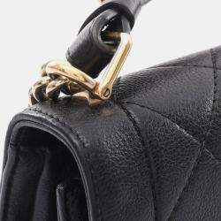 Chanel Black Leather Click Flap Shoulder Bag