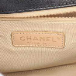 Chanel Black Leather Click Flap Shoulder Bag