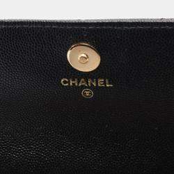 Chanel Black Leather Bar Clutch on Chain 