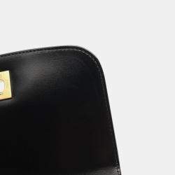 Pre Owned Chanel Black Leather and Suede Chain Shoulder Bag