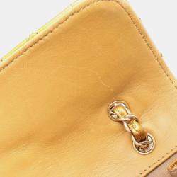 Pre Owned Chanel Gold Matelasse Patent Leather  Chain Shoulder Bag