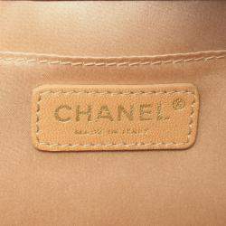 Pre Owned Chanel Gold Matelasse Patent Leather  Chain Shoulder Bag