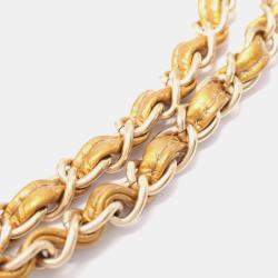 Pre Owned Chanel Gold Matelasse Patent Leather  Chain Shoulder Bag