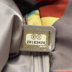 Chanel Gray Multicolor Nylon Chain Shoulder Bag
