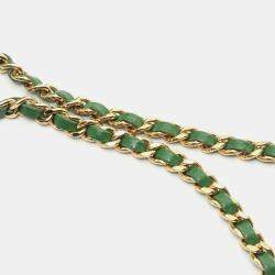 Chanel Green Cotton Jersey Chic With Me Shoulder Bag
