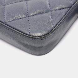 Chanel Navy Leather Half Flap Chain Shoulder Bag