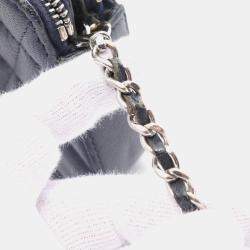 Chanel Navy Leather Half Flap Chain Shoulder Bag