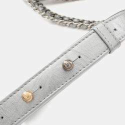 Chanel Silver Leather Gabrielle De Chanel Chain Crossbody Bag