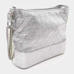 Chanel Silver Leather Gabrielle De Chanel Chain Crossbody Bag