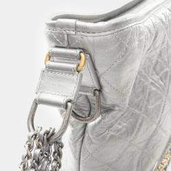 Chanel Silver Leather Gabrielle De Chanel Chain Crossbody Bag