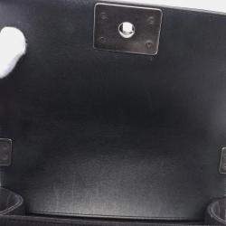 Chanel Black Canvas and Leather Small Boy Chain Shoulder Bag