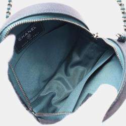 Chanel Green Tone Grained Calfskin Small Filigree Flap Shoulder Bag