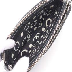 Pre Owned Chanel Black Leather Small Clutch With Chain