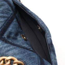 Chanel Navy Denim Large 19 Flap Crossbody Bag