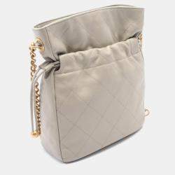 Chanel Lambskin Drawstring Crossbody Bag
