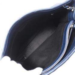 Chanel Blue Leather Classic Tote Bag