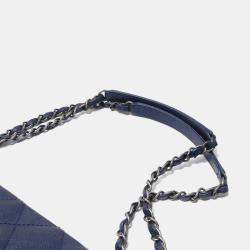 Chanel Blue Leather Classic Tote Bag