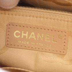Chanel Beige Leather Wild Stitch Tote Bag
