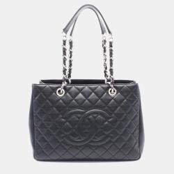 Chanel Black Leather Grand Shopping Tote Bag
