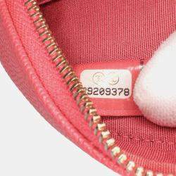 Pre Owned Chanel Pink Caviar CC Filigree Round Crossbody