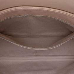 Pre Owned Chanel Beige Large Quilted Lambskin Country Chic Flap