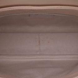 Pre Owned Chanel Beige Large Quilted Lambskin Country Chic Flap