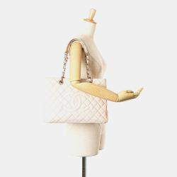 Chanel Beige Caviar Grand Shopping Tote