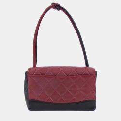 Pre Owned Chanel Black Leather Shoulder Bag