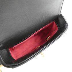 Pre Owned Chanel Black Leather Shoulder Bag