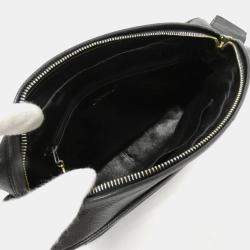 Pre Owned Chanel Black Caviar Leather Shoulder Bag