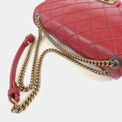 Pre Owned Chanel Red Shoulder Bags