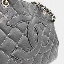 Chanel Black Lambskin Shopper Tote Bag