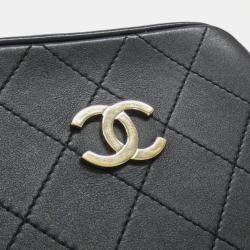Pre Owned Chanel Black Leather Bag