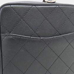 Pre Owned Chanel Black Leather Bag