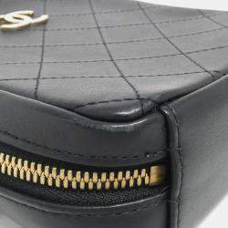 Pre Owned Chanel Black Leather Bag