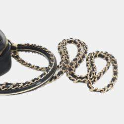 Pre Owned Chanel Black Leather Bag