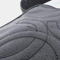 Pre Owned Chanel Grained Calfskin Shoulder Bags