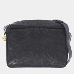 Pre Owned Chanel Grained Calfskin Shoulder Bags