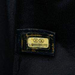 Chanel Navy Lambskin Boy Chain Shoulder Bag