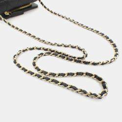 Pre Owned Chanel Black Leather Chain Clutch Shoulder Bag