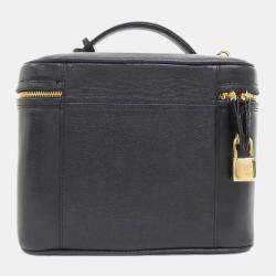 Pre Owned Chanel Black Caviar CC Vanity Train Case 