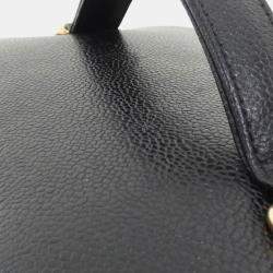 Pre Owned Chanel Black Caviar CC Vanity Train Case 