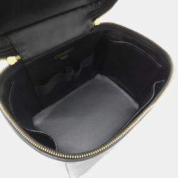 Pre Owned Chanel Black Caviar CC Vanity Train Case 
