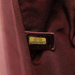 Pre Owned Chanel Burgundy Velvet Medium Velvet Boy Bag