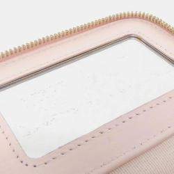 Chanel Pink Caviar Quilted Mini Vanity Case With Chain 