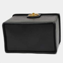 Chanel Black Caviar Skin Coco Mark Vanity Bag