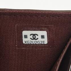 Chanel Black Quilted Caviar Leather CC Flap Card Case