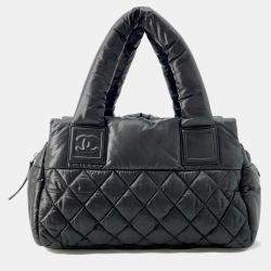 Chanel  Black Nylon Calf Leather Coco Cocoon Mini Travel Bag