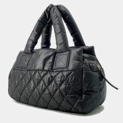 Chanel  Black Nylon Calf Leather Coco Cocoon Mini Travel Bag