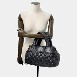 Chanel  Black Nylon Calf Leather Coco Cocoon Mini Travel Bag